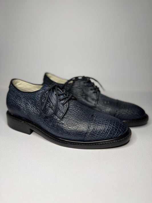 Zapato oxford tiburón azul