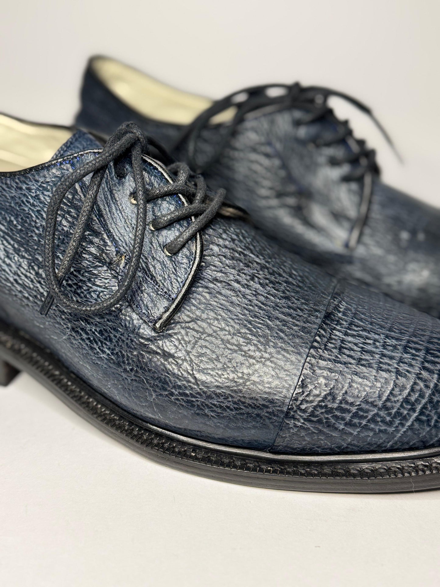 Zapato oxford tiburón azul