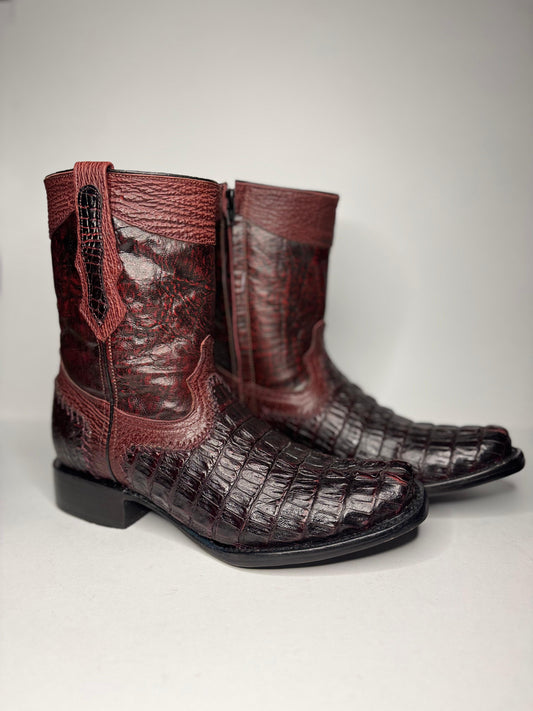 Bota Vaquera Ranger Caimán back Black Cherry