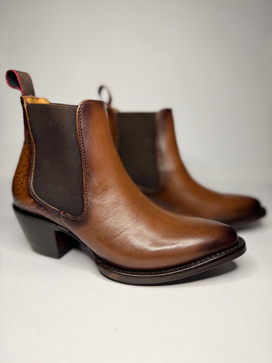 Bota Chelsea Frida Tiburón/Res cognac